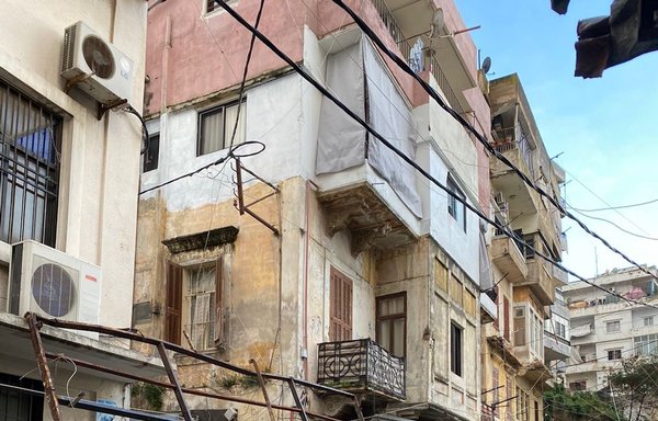 The earthquake caused the roofs of some shops to collapse in Baal al-Darawish, a distressed area with old buildings in Tripoli, north Lebanon. [Utopia organisation]